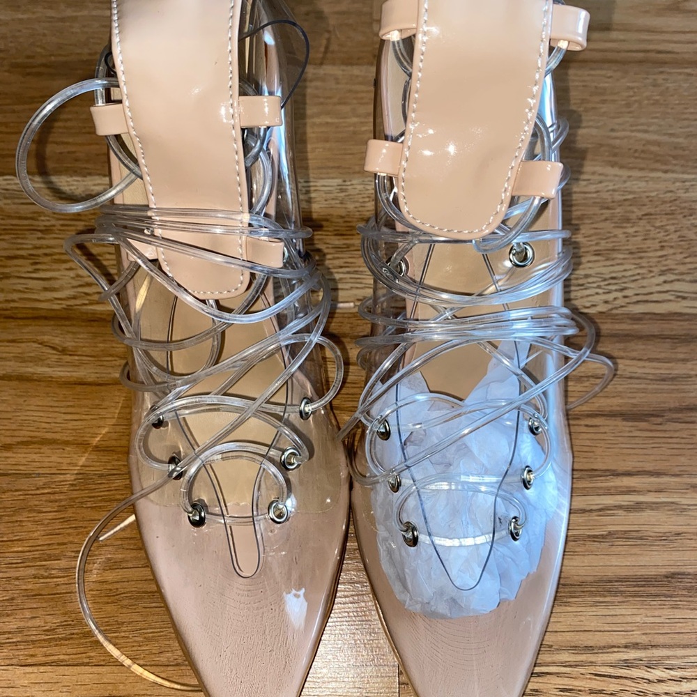 Chic Women's Clear Heels with Straps